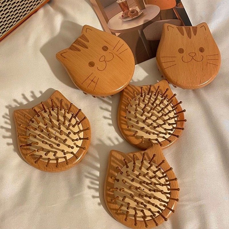  Lược Khí Nén Gỗ Sồi Mini Cho Mèo Tiện Mang Theo [GIAO HÀNG 2-10 NGÀY | SỈ TỪ 2 TRIỆU | CÓ THỂ IN LOGO] 