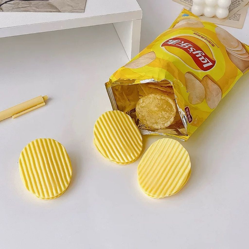  PK936 Kẹp giữ mép túi đồ ăn, túi ăn dở họa tiết minh họa BimBIm snack khoai tây LAYS, tinh nghịch hài hước hot tiktok 