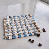  Tấm Lót Cốc Vải Cotton Họa Tiết Kẻ Sọc Nhiều Màu - Lót Cách Nhiệt Cốc Trà Tua Rua, Trang Trí Bàn Ăn, Phòng Khách [GIAO HÀNG 2-10 NGÀY | SỈ TỪ 2 TRIỆU | CÓ THỂ IN LOGO] 