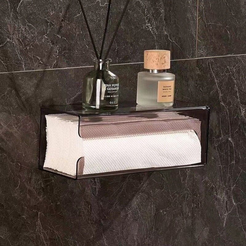  Hộp Đựng Giấy Ăn Treo Tường Bằng Acrylic Trong Suốt - Kệ Đựng Khăn Giấy, Phụ Kiện Phòng Tắm, Nhà Vệ Sinh, Bếp [GIAO HÀNG 2-10 NGÀY | SỈ TỪ 2 TRIỆU | CÓ THỂ IN LOGO] 