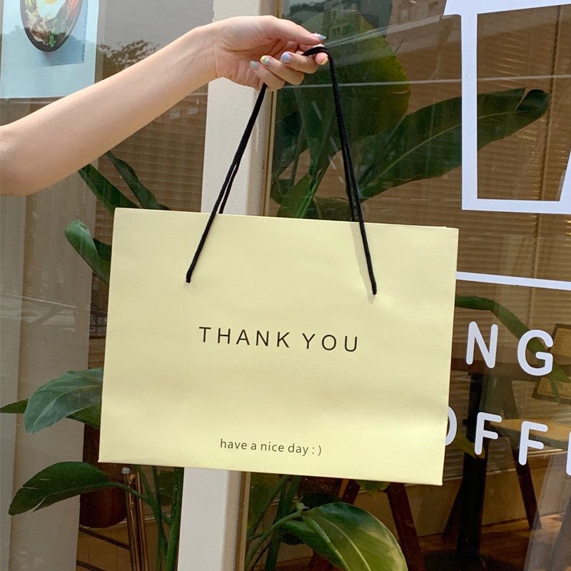  Túi giấy thankyou túi mua sắm cao cấp cửa hàng quần áo trẻ em đựng quà tặng 