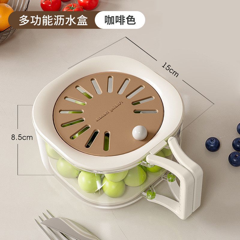  Giỏ Thoát Nước PP Dung Tích Lớn Màu Hồng, Xanh, Nâu - Rổ Đựng Trái Cây Dễ Thương, Bộ Lọc Có Thể Thu Gọn, Gia Dụng [GIAO HÀNG 2-10 NGÀY | SỈ TỪ 2 TRIỆU | CÓ THỂ IN LOGO] 