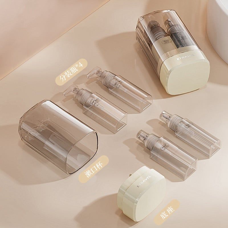  Bộ Du Lịch 5 Trong 1 Đóng Chai Mỹ Phẩm Dầu Gội, Sữa Tắm, Kem Dưỡng Xịt [GIAO HÀNG 2-10 NGÀY | SỈ TỪ 2 TRIỆU | CÓ THỂ IN LOGO] 