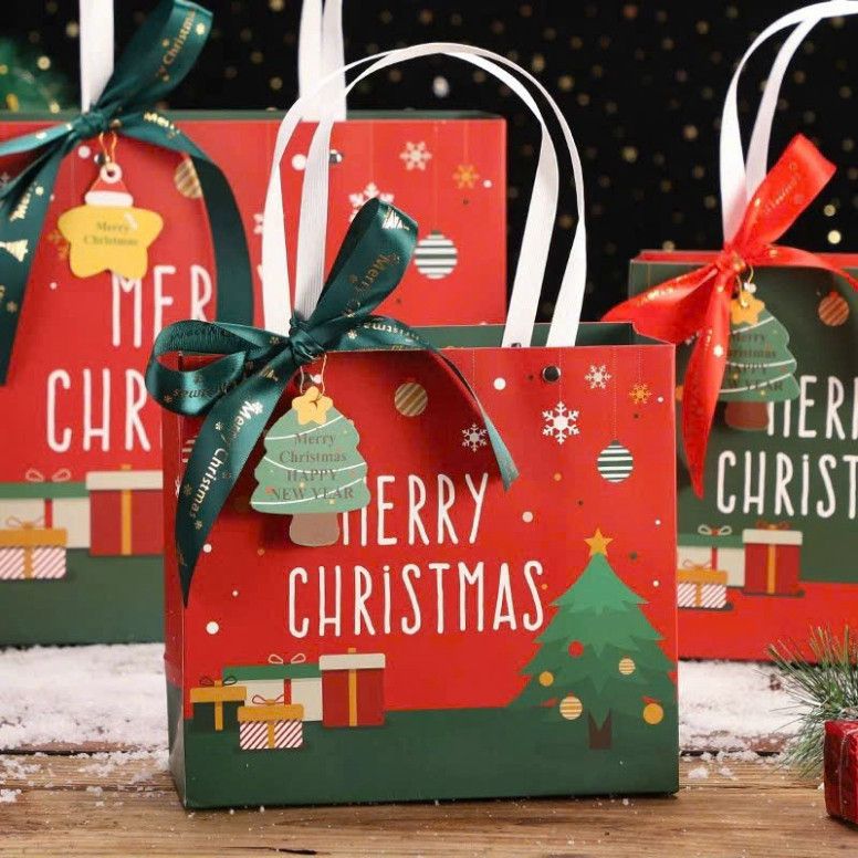  ```Túi giấy giáng sinh cao cấp với quai xách, đa dạng kích cỡ Q1376``` 