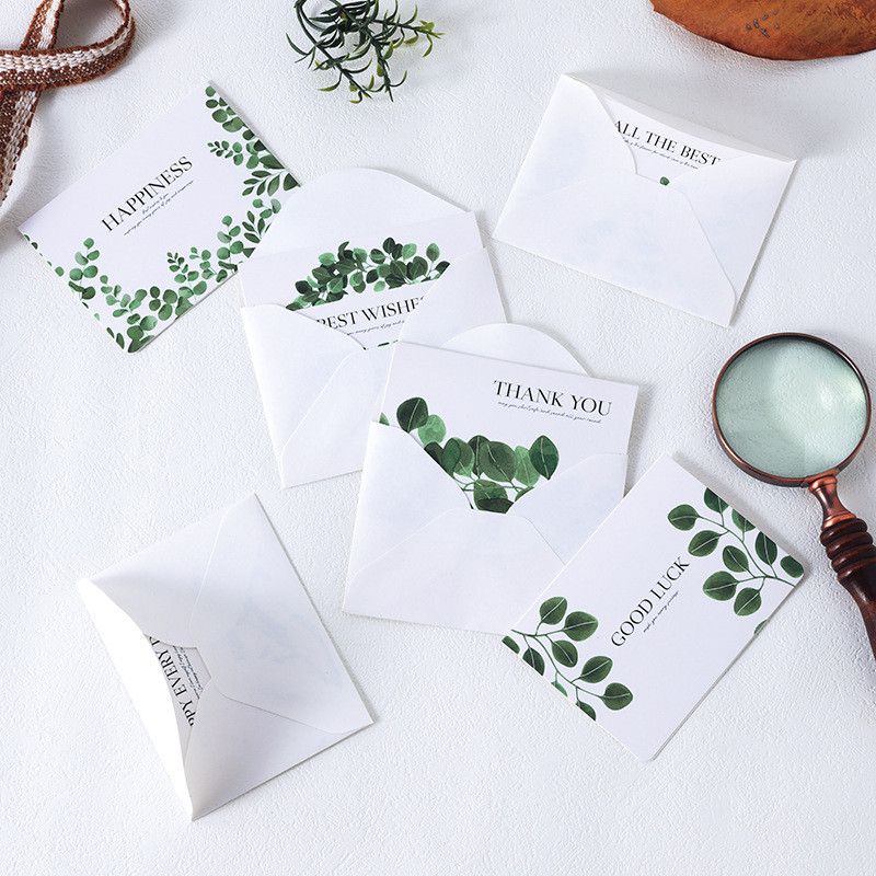  (HÀNG ĐẶT TRƯỚC) 50 Bộ Thiệp Chúc Mừng Lá Xanh Phong Cách Instagram Dùng Ngày Lễ Tạ Ơn [GIAO HÀNG 2-10 NGÀY | SỈ TỪ 2 TRIỆU | CÓ THỂ IN LOGO] 