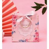  Túi giấy sang trọng in hoa hồng, kèm nơ ruy băng – Mẫu Q1546 