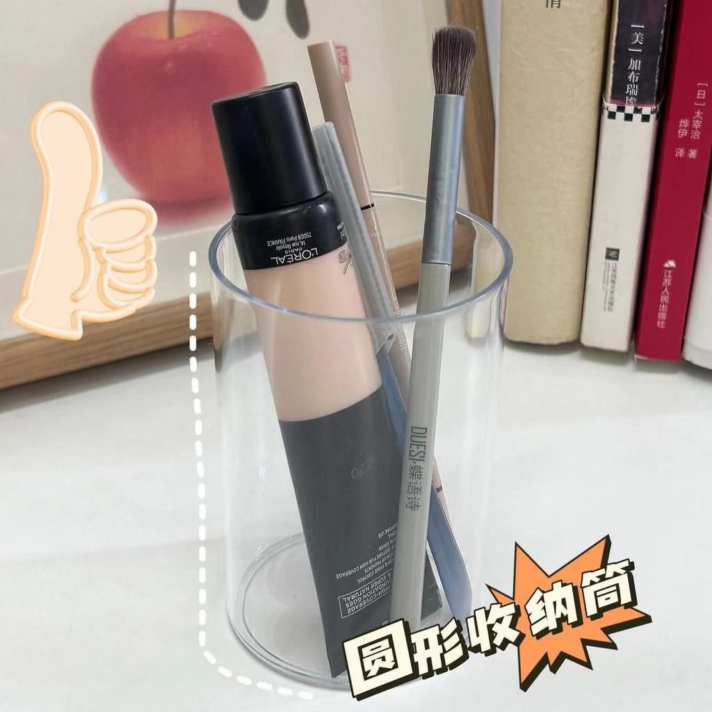  Hộp Đựng Bút Acrylic Trong Suốt Hình Tròn - Ống Đựng Bút Đơn Giản, Văn Phòng Phẩm Giá Trị Cao Cho Học Sinh, Bàn Làm Việc [GIAO HÀNG 2-10 NGÀY | SỈ TỪ 2 TRIỆU | CÓ THỂ IN LOGO] 