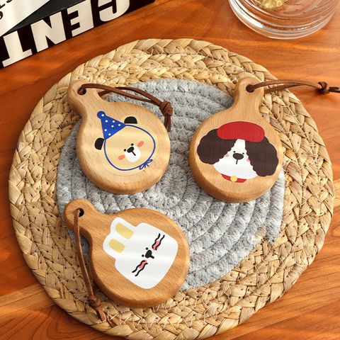  Dụng Cụ Mở Chai Gỗ Nguyên Khối Hoạt Hình Có Thể Tùy Chỉnh Có Tay Cầm Mở Chai Rượu Bia Đồ Uống Mở Chai Từ 