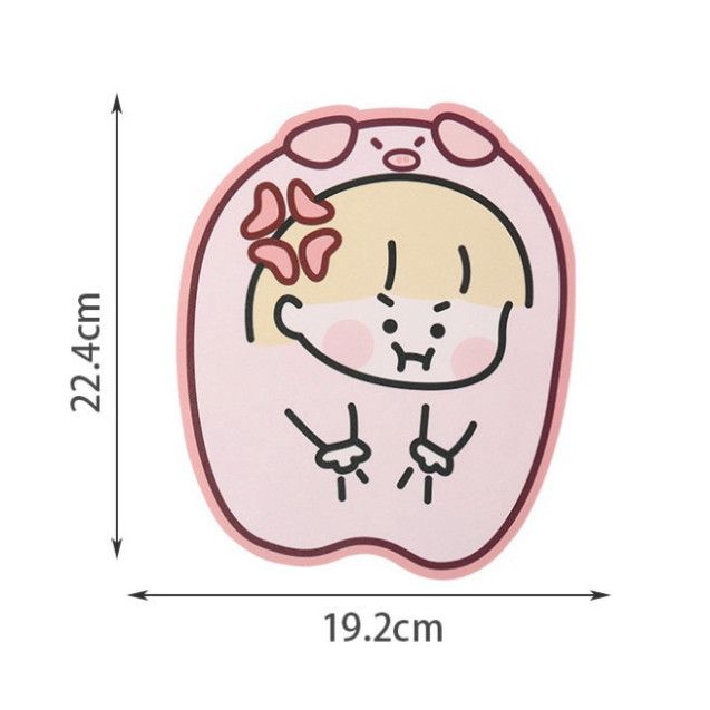  Miếng lót chuột silicon dễ thương hình bé gái màu hồng 20x20cm - PK633 Giá Siêu Hấp Dẫn! 