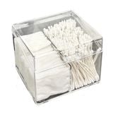  Hộp Đựng Tăm Bông, Bông Trang Điểm Bằng Acrylic Trong Suốt - Hộp Đựng Mặt Nạ, Mỹ Phẩm Để Bàn, Phong Cách Hiện Đại [GIAO HÀNG 2-10 NGÀY | SỈ TỪ 2 TRIỆU | CÓ THỂ IN LOGO] 