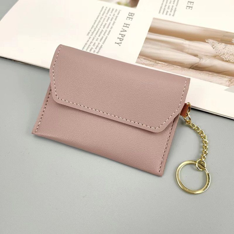  Ví Đựng Tiền Lẻ Nữ Bằng Da PU Có Khóa Cài - Ví Card, Thẻ Mỏng Nhẹ Phong Cách Đơn Giản, Dùng Cho Giao Dịch Quốc Tế [GIAO HÀNG 2-10 NGÀY | SỈ TỪ 2 TRIỆU | CÓ THỂ IN LOGO] 