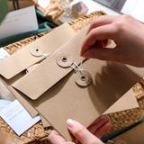  Túi giấy kraft phong bì đựng tài liệu thư từ retro văn phòng 