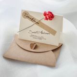  Bộ 10 Thiệp Vintage Gắn Hoa Khô + Phong Bì Kraft & Nhãn Dán Q626 