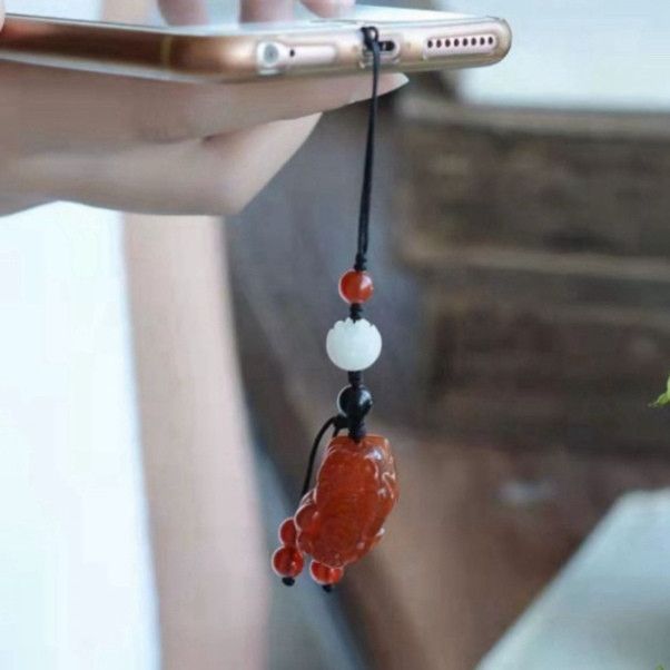  Móc Khóa Phong Thủy Tỳ Hưu Đá Thạch Anh - Biểu Tượng May Mắn Cho Chìa Khóa, Điện Thoại, Sổ Tay PK1420 