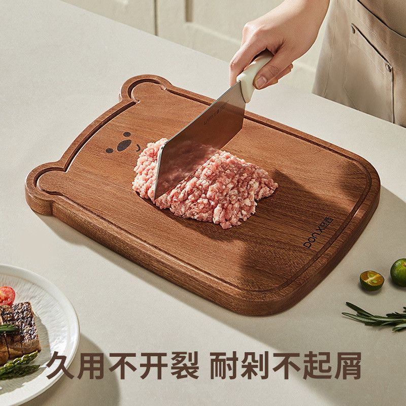  Thớt Gỗ Mun Hình Gấu Nhỏ Đa Năng - Thớt Trái Cây, Đồ Ăn, Bộ Trà, Cốc Nước, Cao Cấp [GIAO HÀNG 2-10 NGÀY | SỈ TỪ 2 TRIỆU | CÓ THỂ IN LOGO] 