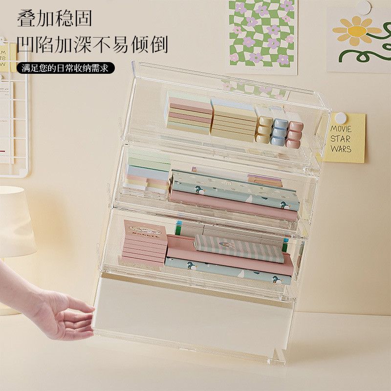  Hộp Đựng Mỹ Phẩm Trong Suốt Có Ngăn Kéo - Kệ Trang Điểm Để Bàn, Tủ Gương, Đựng Phấn Mắt, Phấn Phủ, Son Môi [GIAO HÀNG 2-10 NGÀY | SỈ TỪ 2 TRIỆU | CÓ THỂ IN LOGO] 