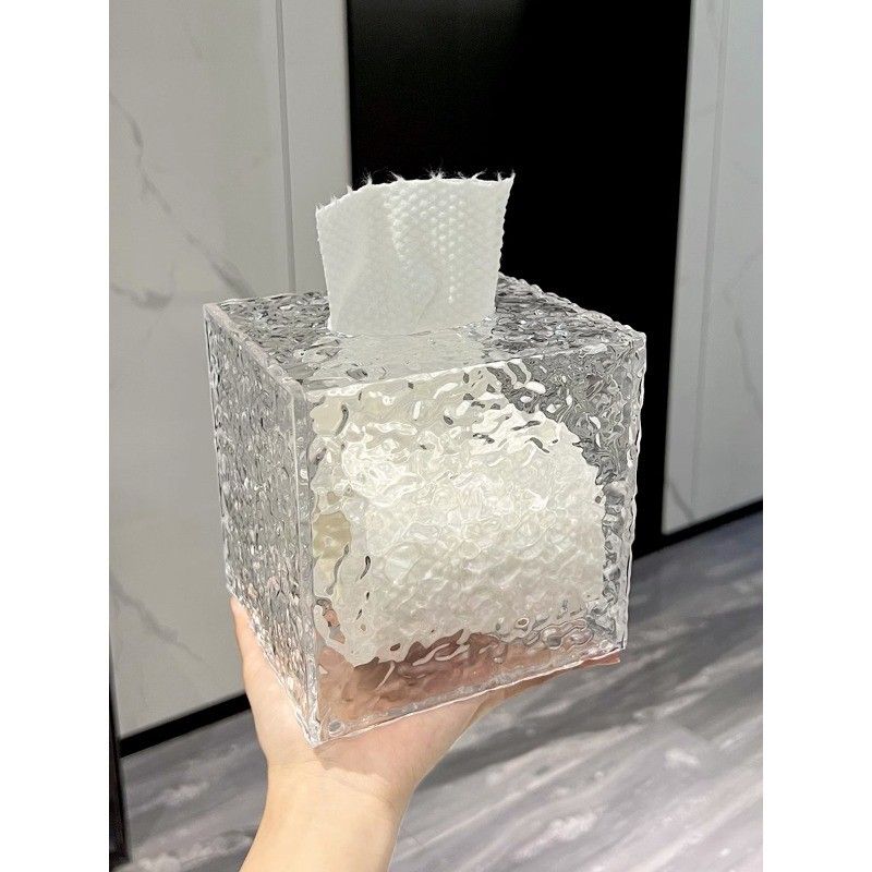  Hộp Giấy Vệ Sinh Chống Thấm Họa Tiết Sông Băng - Hộp Đựng Khăn Giấy Để Bàn, Phòng Tắm, Văn Phòng [GIAO HÀNG 2-10 NGÀY | SỈ TỪ 2 TRIỆU | CÓ THỂ IN LOGO] 