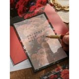  Bộ giấy thư và phong bì hoa hồng lãng mạn, set viết thư vintage cao cấp 