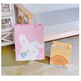  Túi đựng quà hồng dễ thương họa tiết mèo-thỏ dây quai dù kích thước lớn Q572 