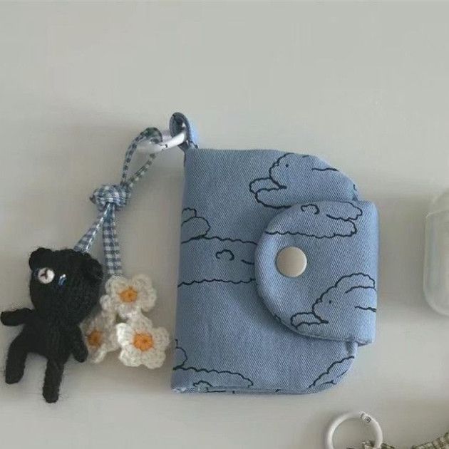  Túi Đựng Thẻ và Tiền Mặt Nhiều Lớp Họa Tiết Hoa Cúc Dễ Thương, Phong Cách Hàn Quốc 