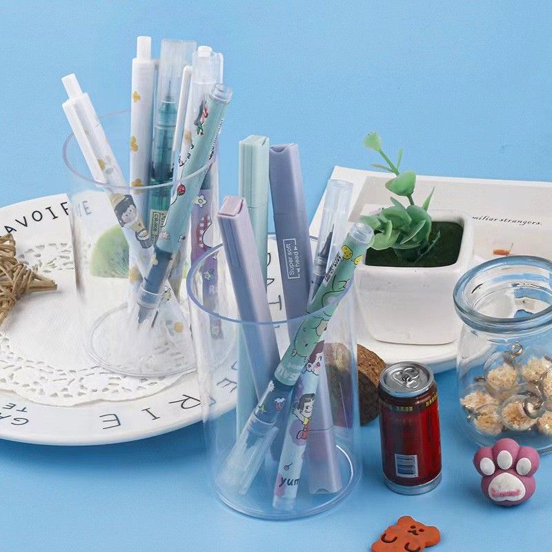  Hộp Đựng Bút Acrylic Trong Suốt Hình Tròn - Ống Đựng Bút Đơn Giản, Văn Phòng Phẩm Giá Trị Cao Cho Học Sinh, Bàn Làm Việc [GIAO HÀNG 2-10 NGÀY | SỈ TỪ 2 TRIỆU | CÓ THỂ IN LOGO] 