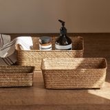  Giỏ Đựng Đồ Đan Mây Màu Vàng - Hộp Đựng Cỏ Biển Để Bàn Đa Năng, Trang Trí Phòng Khách, Nhà Bếp, Phong Cách Nhiệt Đới [GIAO HÀNG 2-10 NGÀY | SỈ TỪ 2 TRIỆU | CÓ THỂ IN LOGO] 