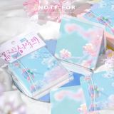  Giấy note 100 tầng hoa văn lãng mạn PK726, dễ dàng xé rời không cần keo dính 