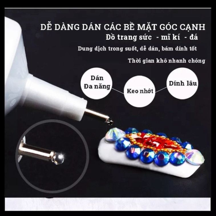  Keo B7000 50ML Đa Năng Dán Đá và Tô Điểm Đối Tượng: Nhựa, Kim Loại, Kính, Da, Gỗ, Giấy 
