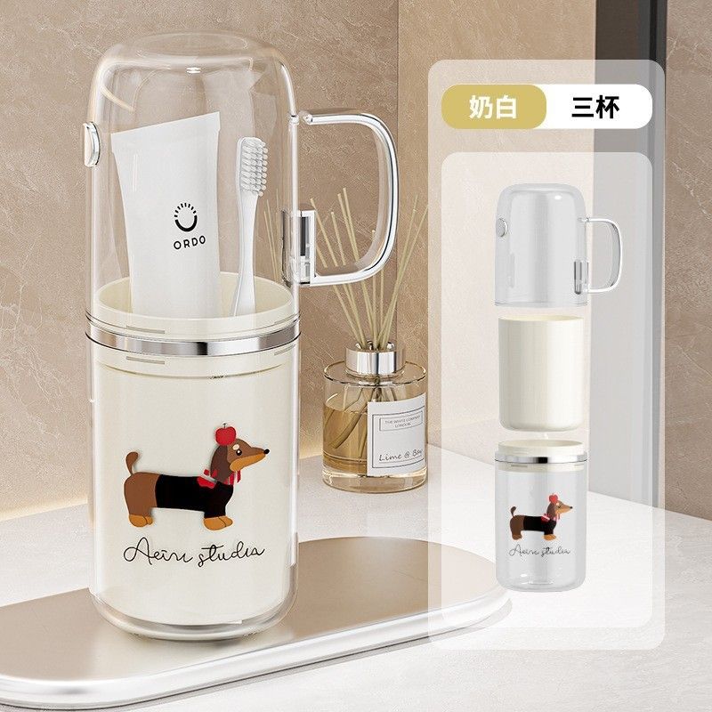  Bộ Cốc Súc Miệng Du Lịch 3 Trong 1 Bằng Nhựa - Hộp Đựng Bàn Chải Đánh Răng + Cốc Cầm Tay Phong Cách Sang Trọng [GIAO HÀNG 2-10 NGÀY | SỈ TỪ 2 TRIỆU | CÓ THỂ IN LOGO] 