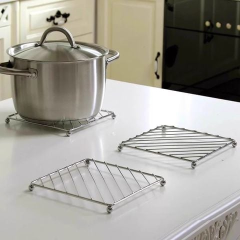  Tấm Lót Cách Nhiệt Chống Bỏng Bằng Inox - Lót Nồi, Bát Đĩa, Giá Hấp, Phụ Kiện Bếp Gia Dụng Dày Dặn [GIAO HÀNG 2-10 NGÀY | SỈ TỪ 2 TRIỆU | CÓ THỂ IN LOGO] 