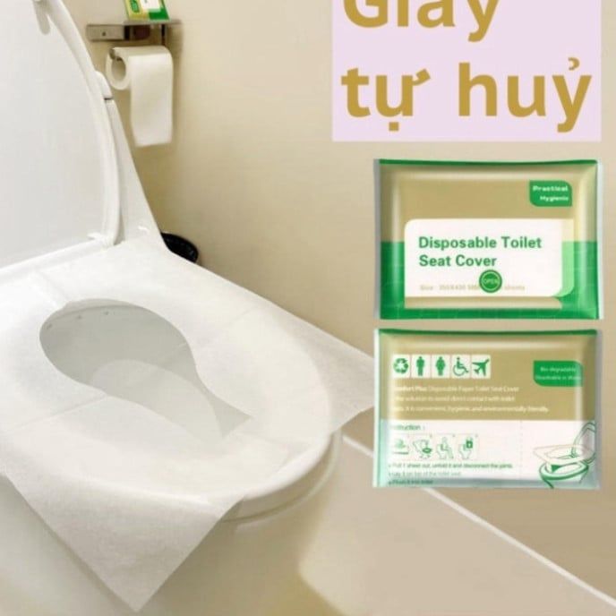  10 Miếng lót toilet dùng một lần cho chuyến đi - Bộ 10 miếng từ vnctshop (ClassyZ)`` 