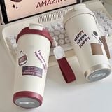  Cốc giữ nhiệt inox cao cấp phong cách cổ điển cốc cà phê văn phòng dễ thương 