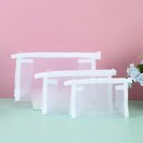  Túi Lưới suốt trong quãng Đựng Bút Viết, Mỹ Phẩm, vật dụng tư nhân - Bóp Viết trong quãng Có khóa dùng để kéo và dây tre 