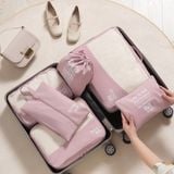  Bộ 6 Túi Đựng Du Lịch Phân Loại Quần Áo - Túi Xếp Đồ Gọn Gàng Tiện Lợi Khi Đi Du Lịch, Công Tác [GIAO HÀNG 2-10 NGÀY | SỈ TỪ 2 TRIỆU | CÓ THỂ IN LOGO] 