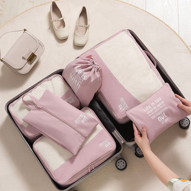  Bộ 6 Túi Đựng Du Lịch Phân Loại Quần Áo - Túi Xếp Đồ Gọn Gàng Tiện Lợi Khi Đi Du Lịch, Công Tác [GIAO HÀNG 2-10 NGÀY | SỈ TỪ 2 TRIỆU | CÓ THỂ IN LOGO] 