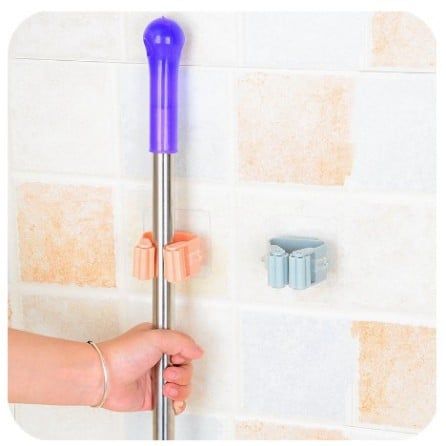  Móc Dán Tường Kẹp Giữ Cây Lau Nhà, Treo Chổi Chịu Lực 6kg [GIAO HÀNG 2-10 NGÀY | SỈ TỪ 2 TRIỆU | CÓ THỂ IN LOGO] 
