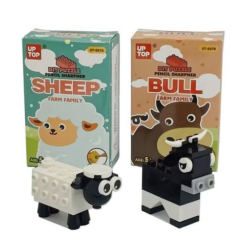  (HÀNG ĐẶT TRƯỚC) set 10 Dao Bút Chì Ghép Khối Tự Làm Hoạt Hình Sáng Tạo Dao Bút Chì Trẻ Em Dao Bút Chì Máy Bào Văn P 