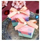  Hộp kẹo cưới hộp quà hồng hộp quà tặng hộp kẹo đính hôn màu xanh 
