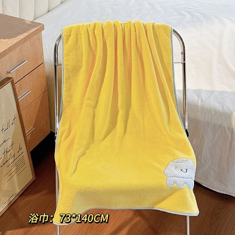  Khăn Lớn Trẻ Em Nhanh Khô Không Cotton Nữ Mẫu Mới Bộ Ba Chiếc Khăn Tắm Dễ Thương Không Rụng Lông 
