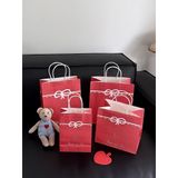  Túi Giấy Kraft Đỏ Hình Thần Cupid Đựng Quà Cưới Kẹo Mừng Tiệc Cưới 