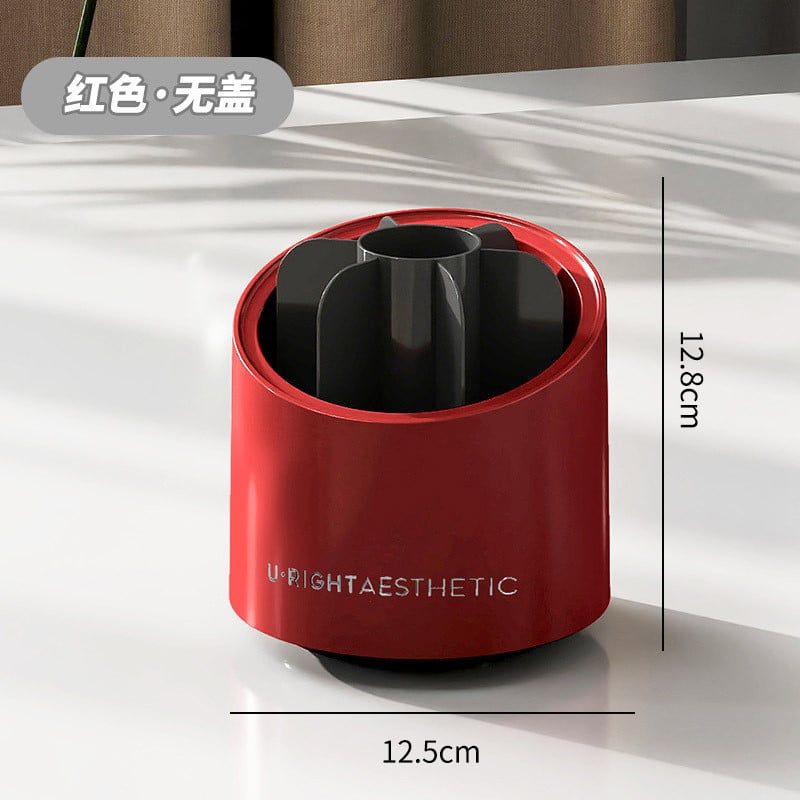  Hộp Đựng Cọ Trang Điểm PP Xoay Nắp Màu Đỏ, Xanh, Be - Thùng Lưu Trữ Đa Năng Có Nắp Chống Bụi, Cao Cấp Trong Suốt [GIAO HÀNG 2-10 NGÀY | SỈ TỪ 2 TRIỆU | CÓ THỂ IN LOGO] 