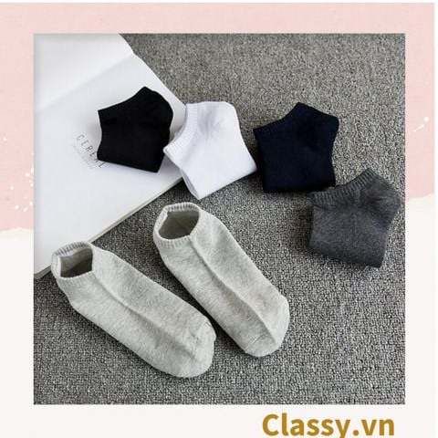  Combo 5 đôi Tất cotton, vớ cotton không cổ, phù hợp nhiều loại giày dép G1407 