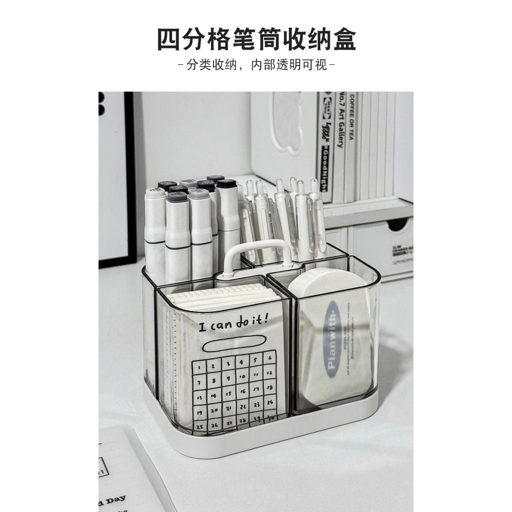  Hộp Đựng Bút Đa Năng Dung Tích Lớn Màu Trắng - Ống Đựng Bút, Bút Dấu, Văn Phòng Phẩm Sang Trọng [GIAO HÀNG 2-10 NGÀY | SỈ TỪ 2 TRIỆU | CÓ THỂ IN LOGO] 