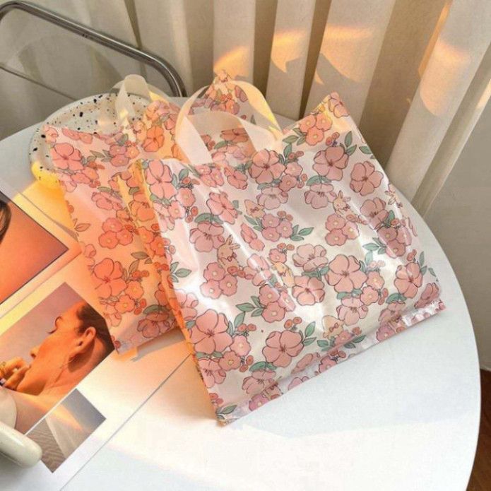  Bộ 10 Túi Tote Nhựa Hoa Văn Đa Dạng - Thoải Mái Đi Mua Sắm, Không Lo Bị Phai Màu T1846! 