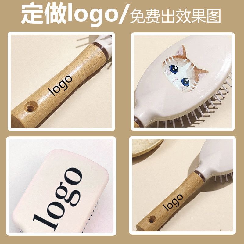  Lược Đệm Khí Tay Cầm Gỗ Xuất Khẩu Sang Trọng Cho Nữ [GIAO HÀNG 2-10 NGÀY | SỈ TỪ 2 TRIỆU | CÓ THỂ IN LOGO] 