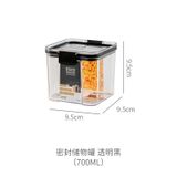  Hộp Nhựa Kín Khóa Cài Nắp Màu Đen, Trắng - Hộp Đựng Gia Vị, Thực Phẩm Khô, Dược Liệu, Đồ Dùng Nhà Bếp Cấp Thực Phẩm [GIAO HÀNG 2-10 NGÀY | SỈ TỪ 2 TRIỆU | CÓ THỂ IN LOGO] 