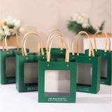  Bộ Túi Giấy và Hộp Quà Gấp Sẵn Trong Suốt Kích Thước 20x20x9cm - Quà Tết, Sinh Nhật Đáng Yêu 