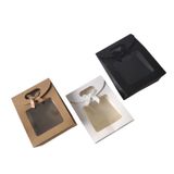  (HÀNG ĐẶT TRƯỚC) 10 Túi Giấy Kraft Khóa Dính Nắp Lật Cửa Sổ Trong Suốt Xách Tay Quà Sinh Nhật [GIAO HÀNG 2-10 NGÀY | SỈ TỪ 2 TRIỆU | CÓ THỂ IN LOGO] 
