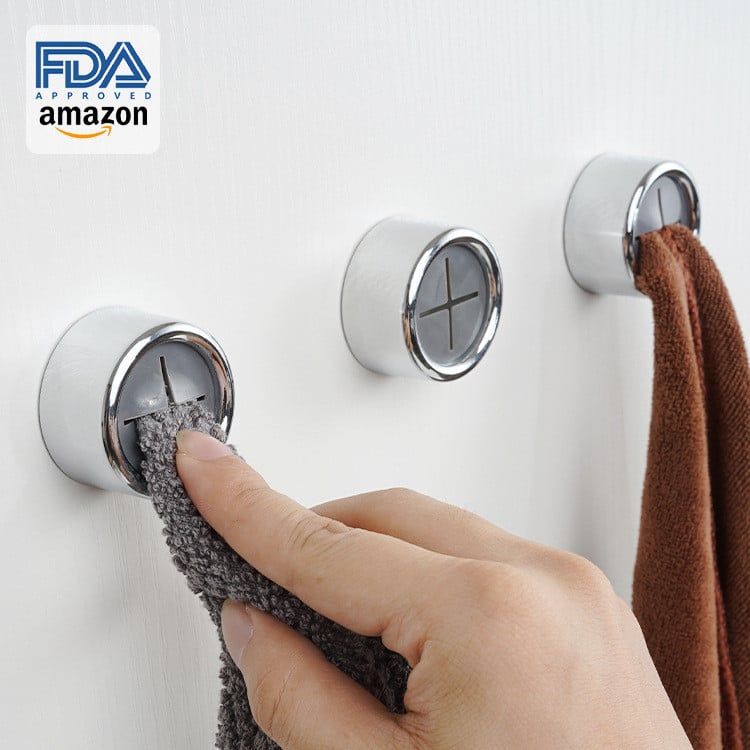  10 Móc Treo Tường Bằng Nhựa ABS Có Đế Dính - Móc Khóa Đa Năng, Phụ Kiện Nhà Bếp, Phòng Tắm, Văn Phòng [GIAO HÀNG 2-10 NGÀY | SỈ TỪ 2 TRIỆU | CÓ THỂ IN LOGO] 