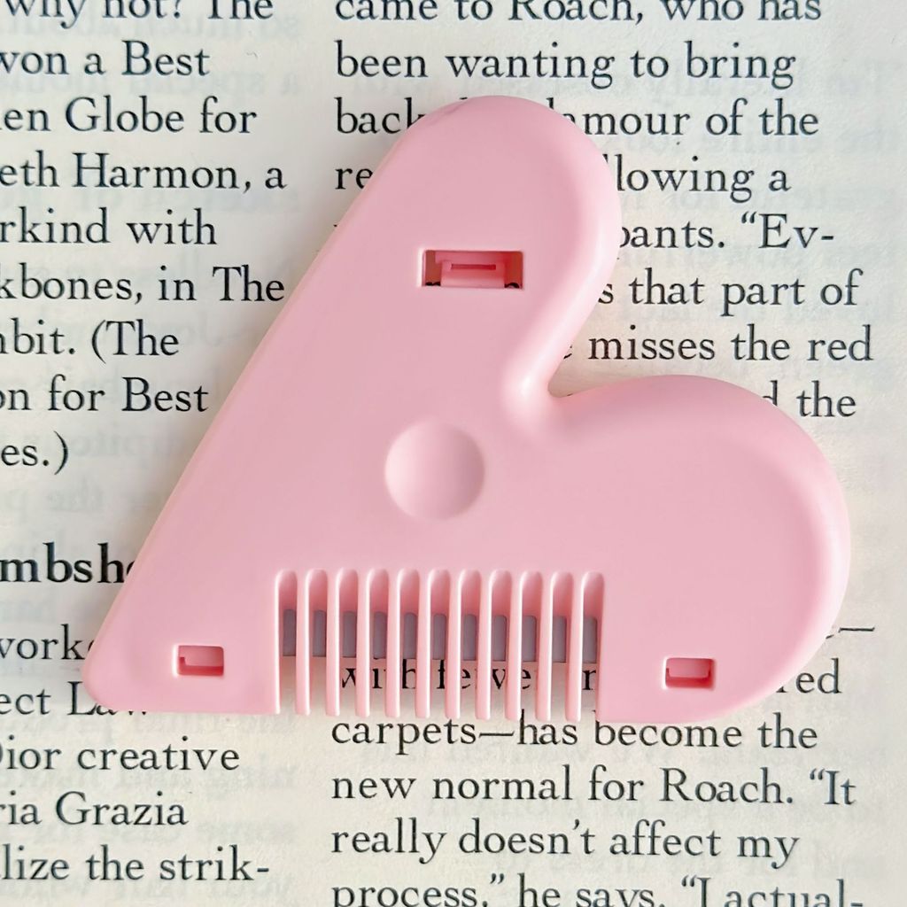  爱心形削发器双面修发刀桃心削发刀心形修剪刘海削发神器修发梳 